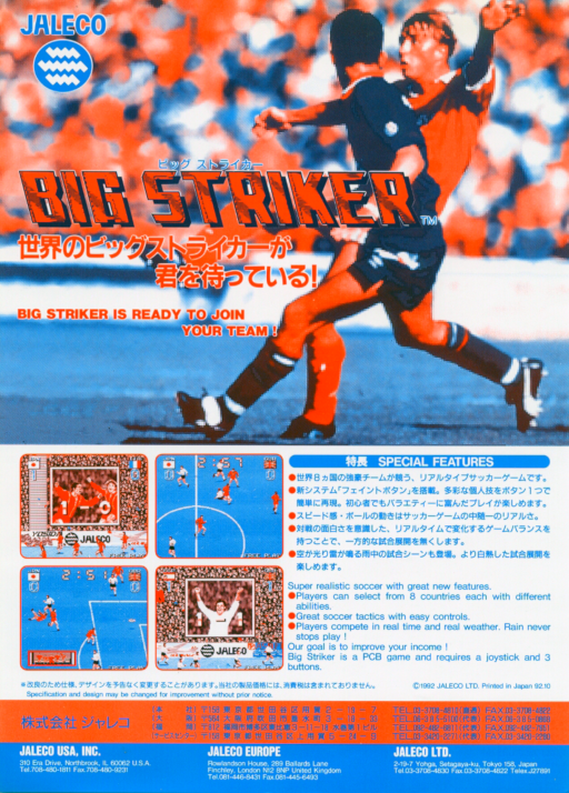 Big Striker Arcade Game Cover